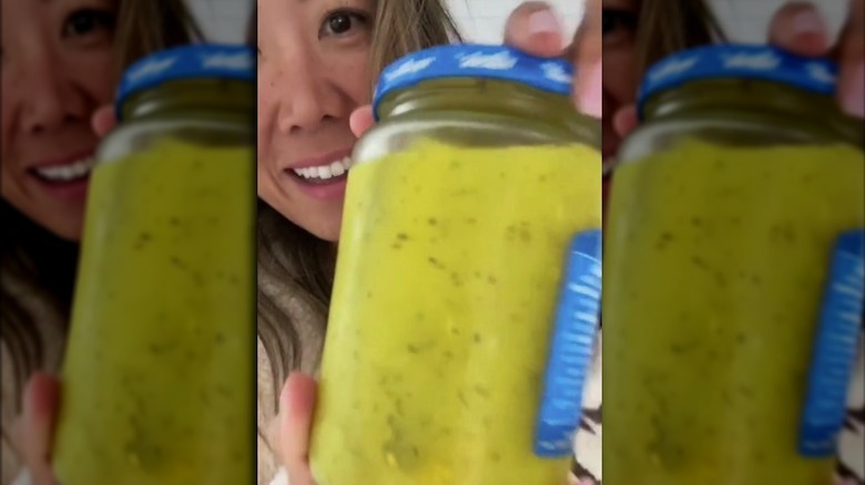 Jar of viral TikTok ranch pickles