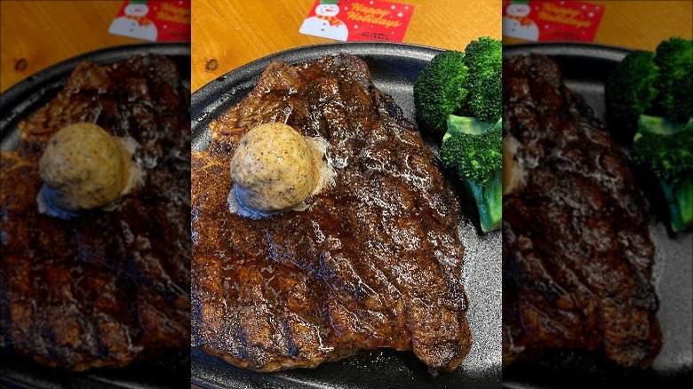 Espresso butter on steak at Outback