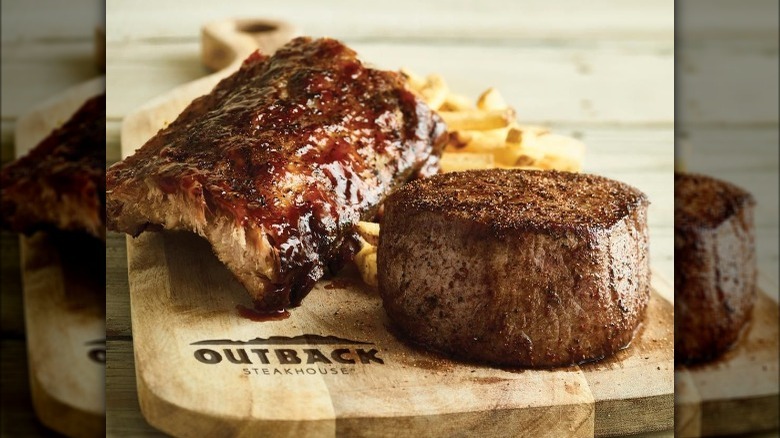 Steak and Ribs at Outback