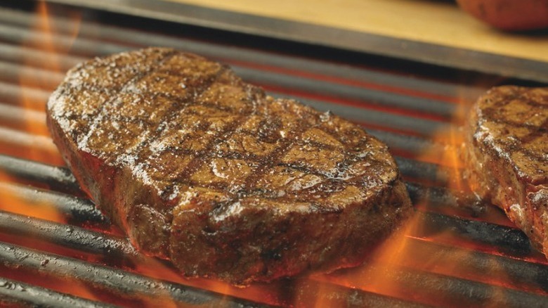 Grilled steak at Outback