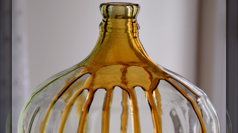 mead bottle with honey