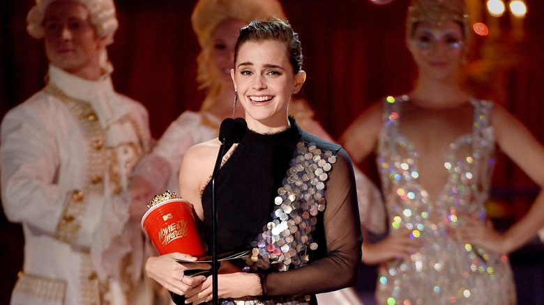 Emma Watson accepting MTV award for Beauty and the Beast 