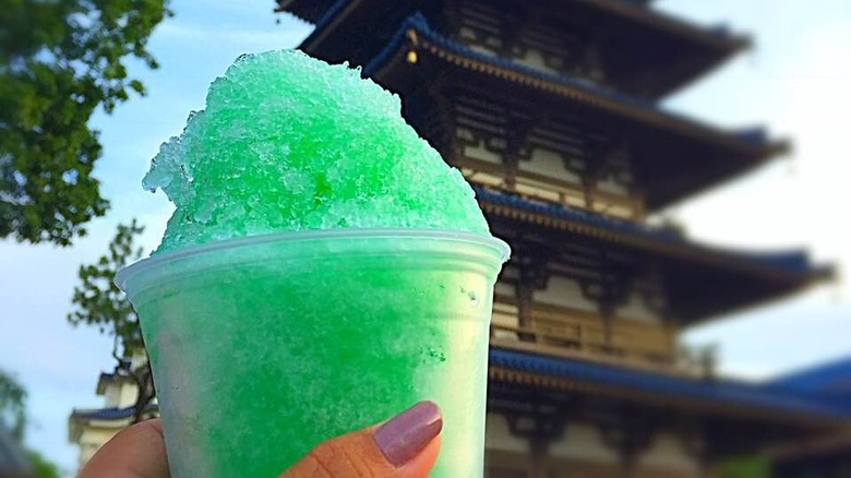 japan epcot walt disney world flavored shaved ice