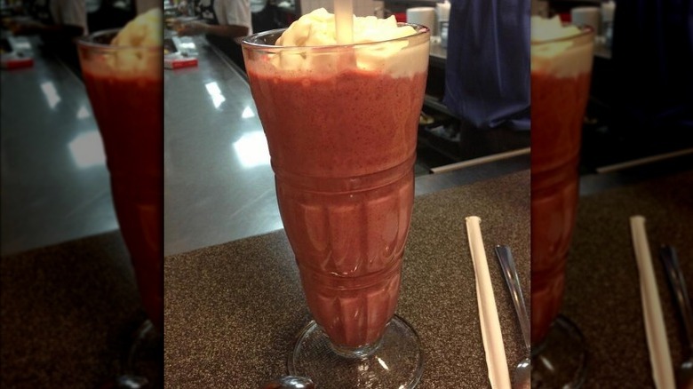 Steak n' Shake Oreo Cookie Red Velvet Shake