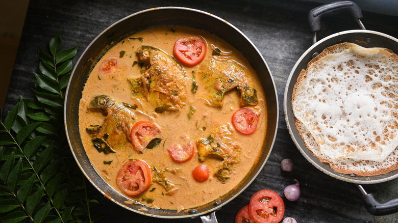 Fish molee with appam