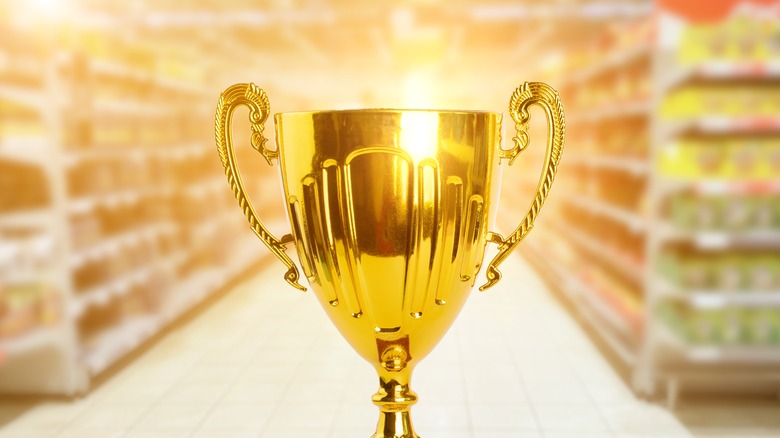 Trophy in grocery store