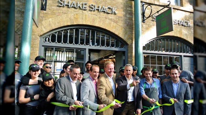 Ribbon cutting at Shake Shack 