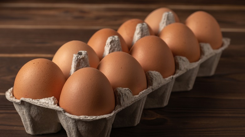 Carton of cage-free eggs 