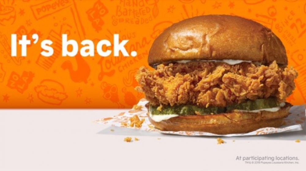 popeyes chicken sandwich