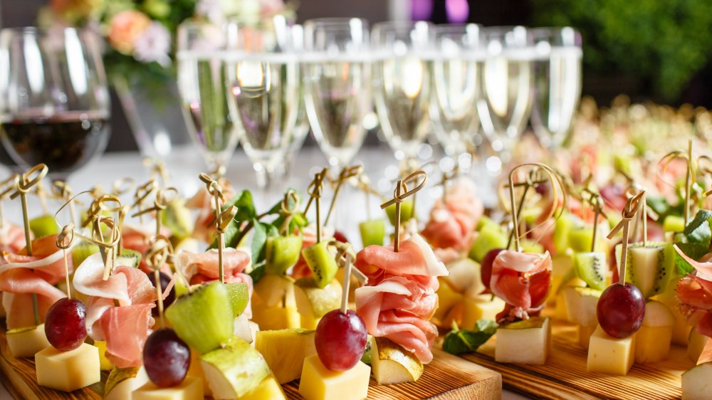 Champagne and appetizers