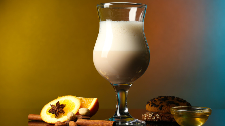 Eggnog with orange, anise, spices
