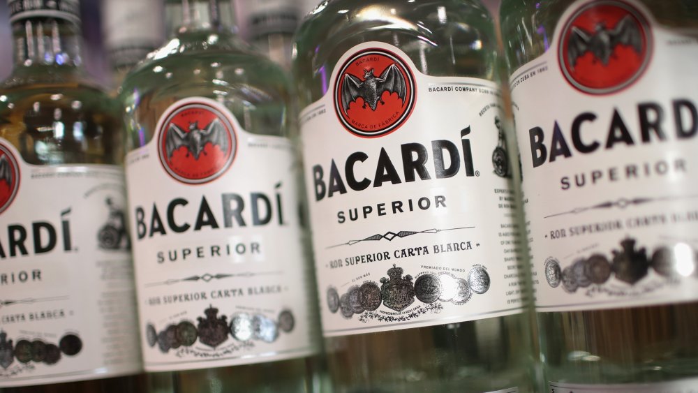 Bottles of bacardi