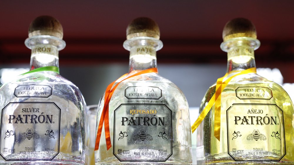 bottles of patron tequila