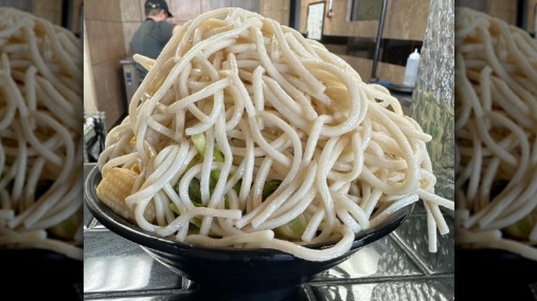 Mongolian bbq bowl piled high