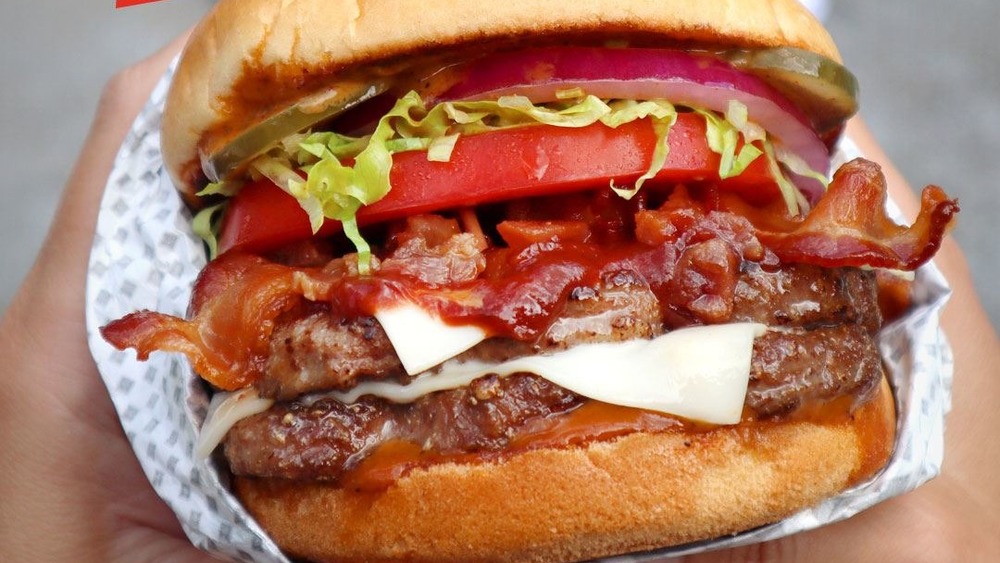 Rally's Smoky BBQ Bacon Buford burger