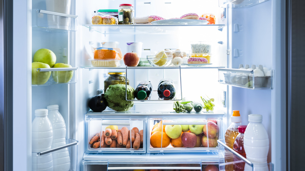 Inside of a refrigerator