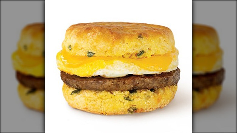 Whataburger Jalapeño Cheddar Biscuit breakfast sandwich