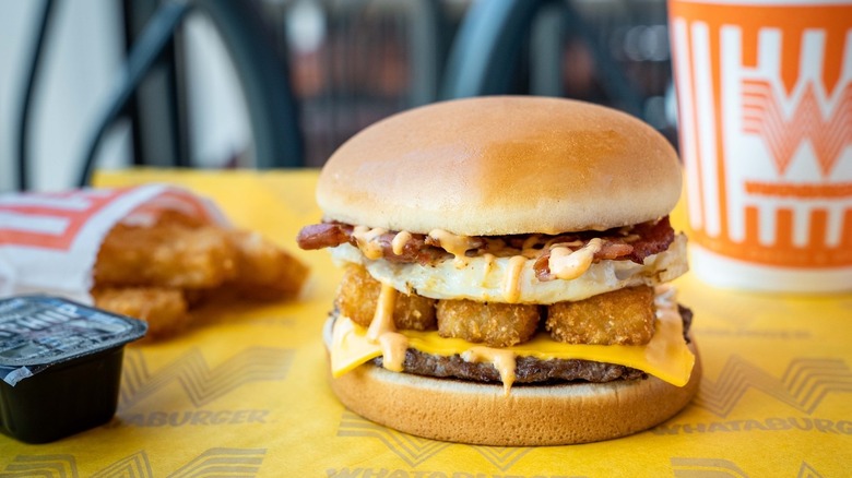 Whataburger breakfast burger