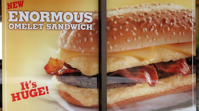 Burger King Enormous Omelette Sandwich ad