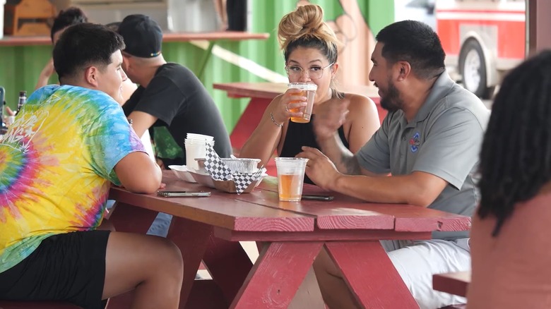 patrons at rosehill beergarden