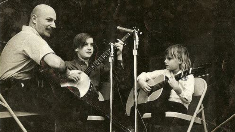 Gale Gand as a child performing music