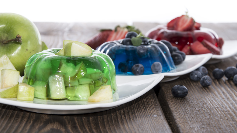 Three different Jell-O molds