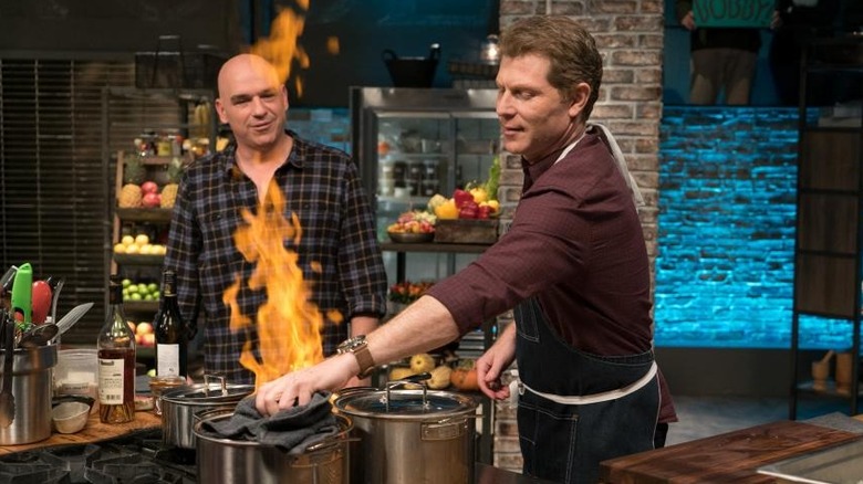 Chefs Michael Symon and Bobby Flay