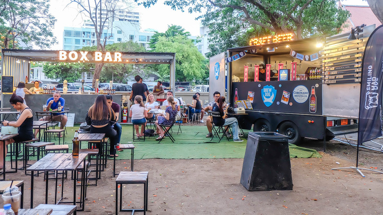 Food trucks at a festival