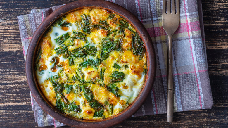 frittata in a pan
