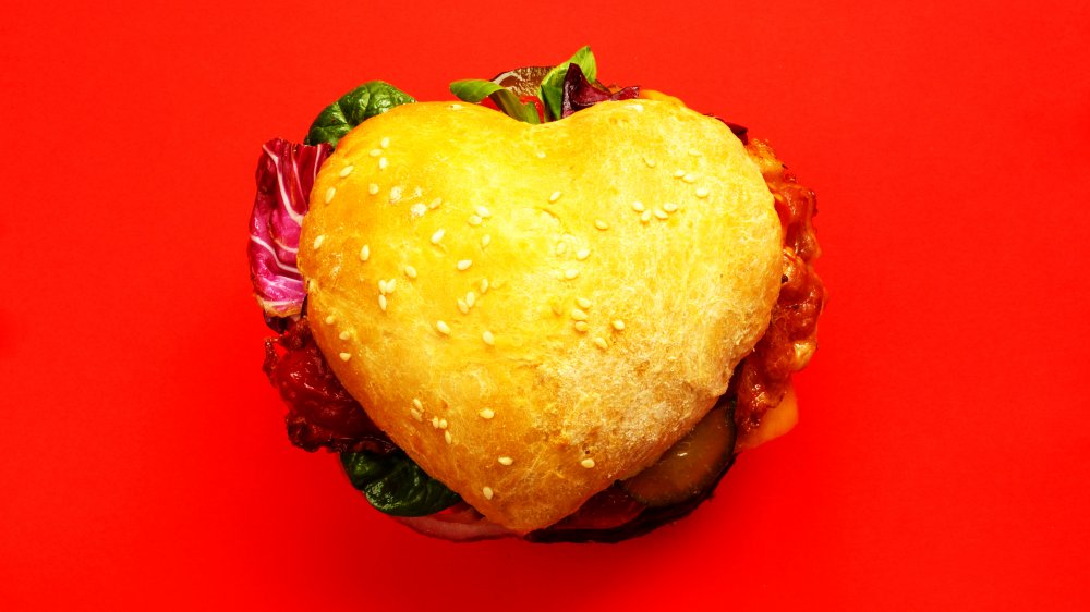 Heart shaped burger