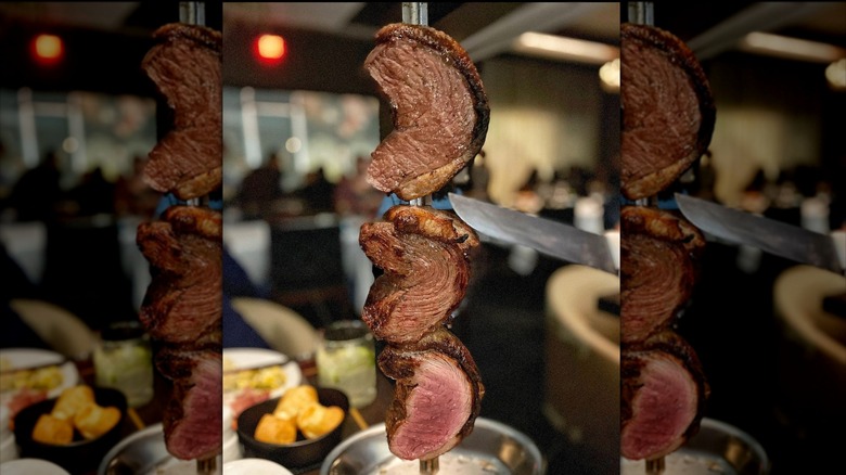 Tableside carved meat at Fogo De Chão