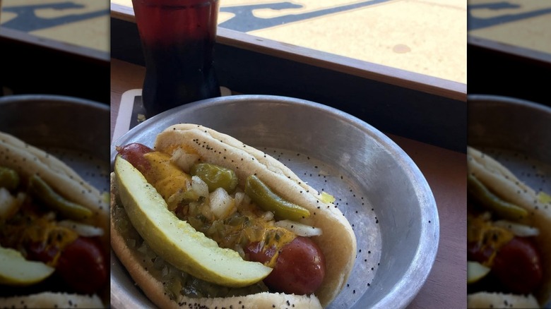 Chicago-style hot dog at Red Hot, Tacoma