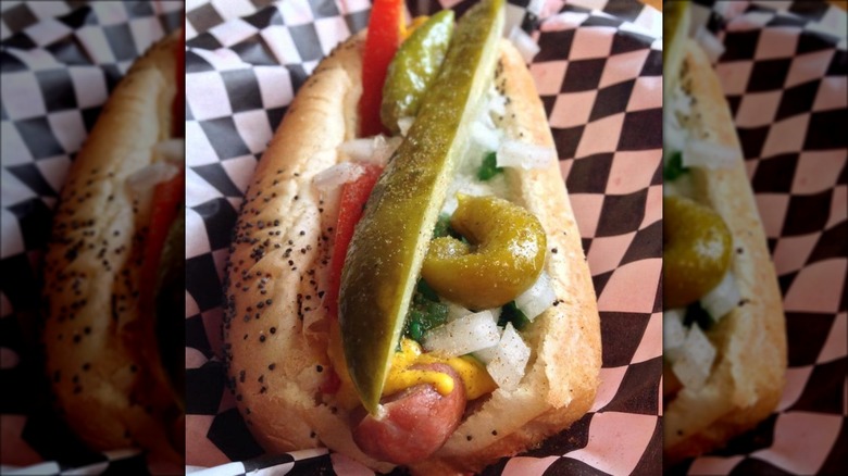 Chicago-style hot dog at Roy's Chicago Dogs & BBQ