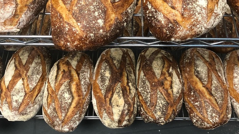 loaves of rustic bread