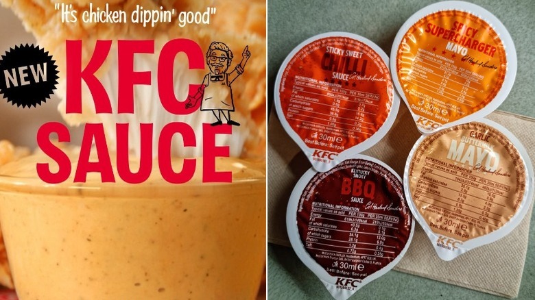 sauces from kfc us and ireland