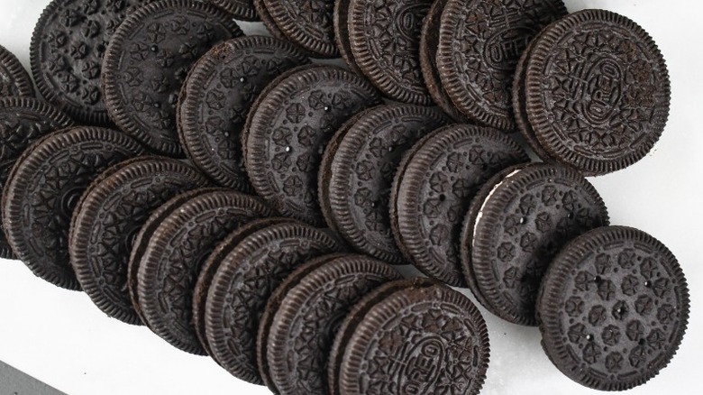 Oreo and Benton's chocolate sandwich cookies