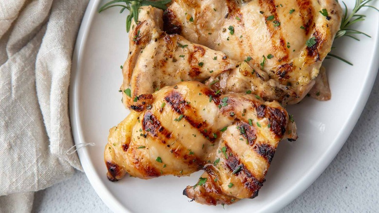 grilled chicken thighs with rosemary