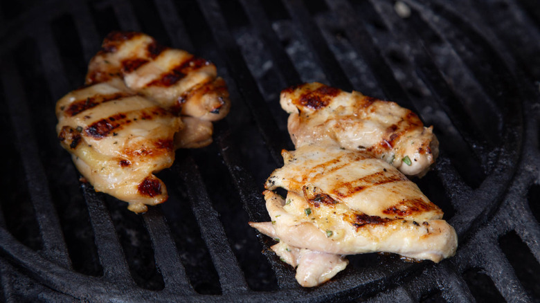 grilled chicken on grill grates