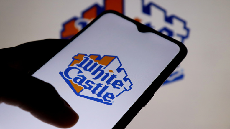 phone with White Castle logo