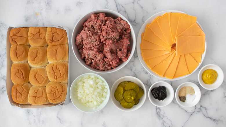 ingredients for white castle sliders