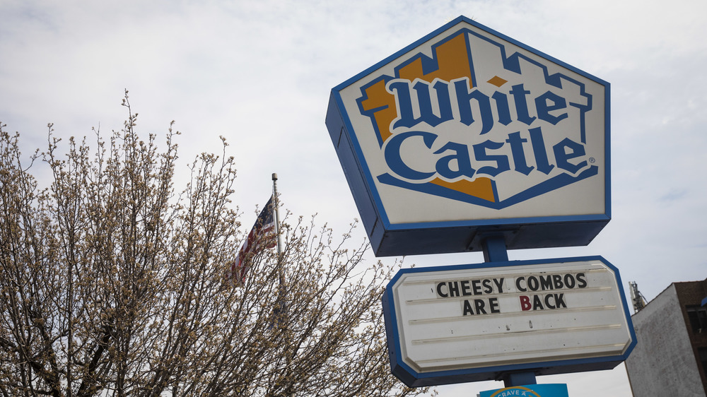 White Castle sign with readerboard