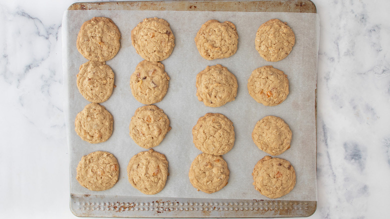 cookies on baking sheet