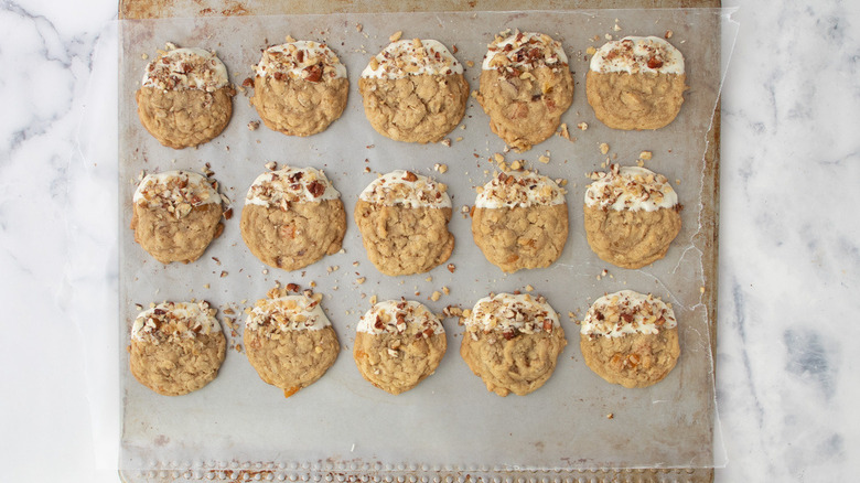 cookies dipped in white chocolate