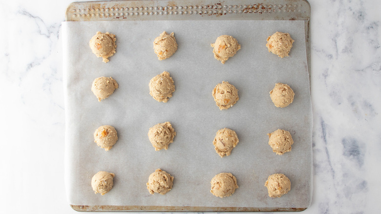 cookie dough in pan