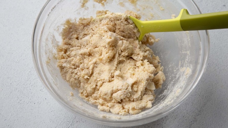 scone batter in bowl