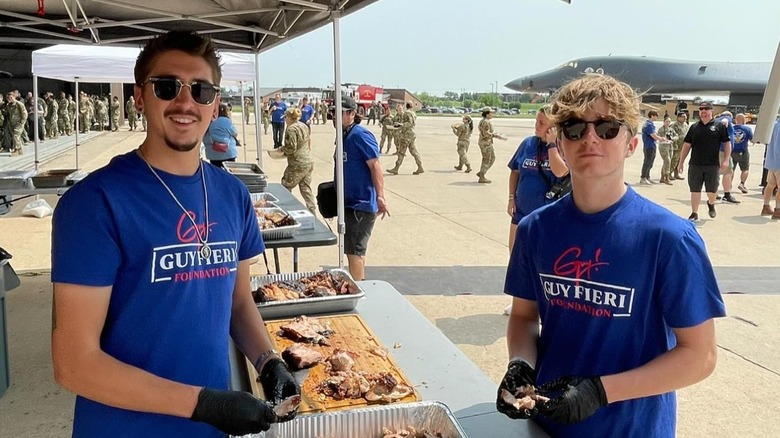 Hunter and Ryder Fieri volunteering