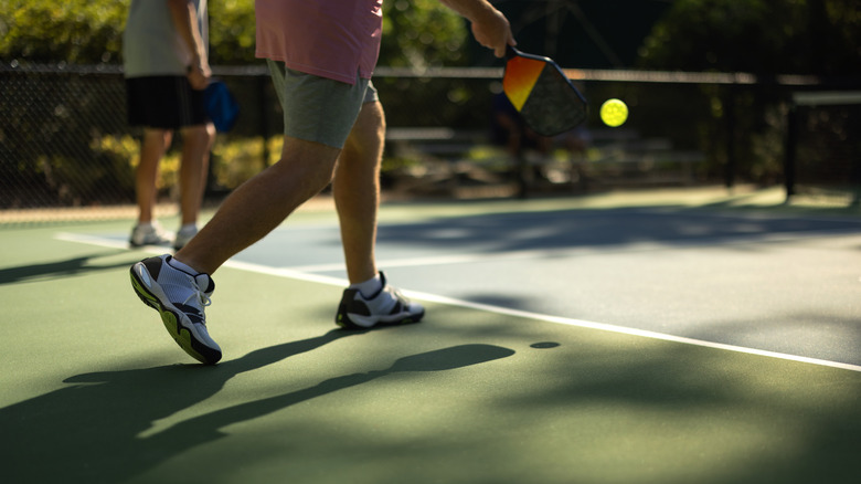 Men playing pickleball