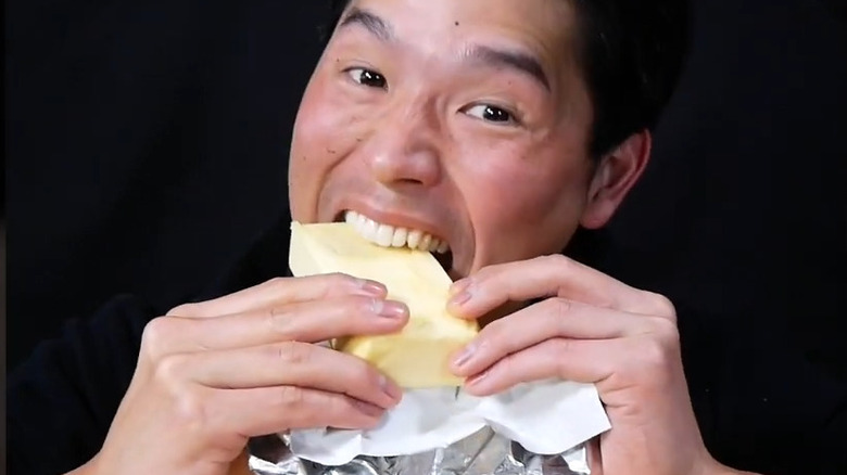 Bayashi eating butter