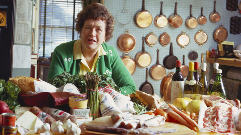 Julia Child in the kitchen