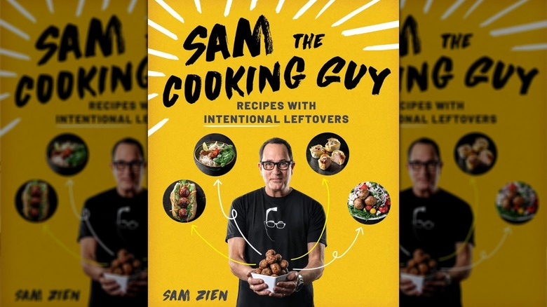 Sam with his cookbook